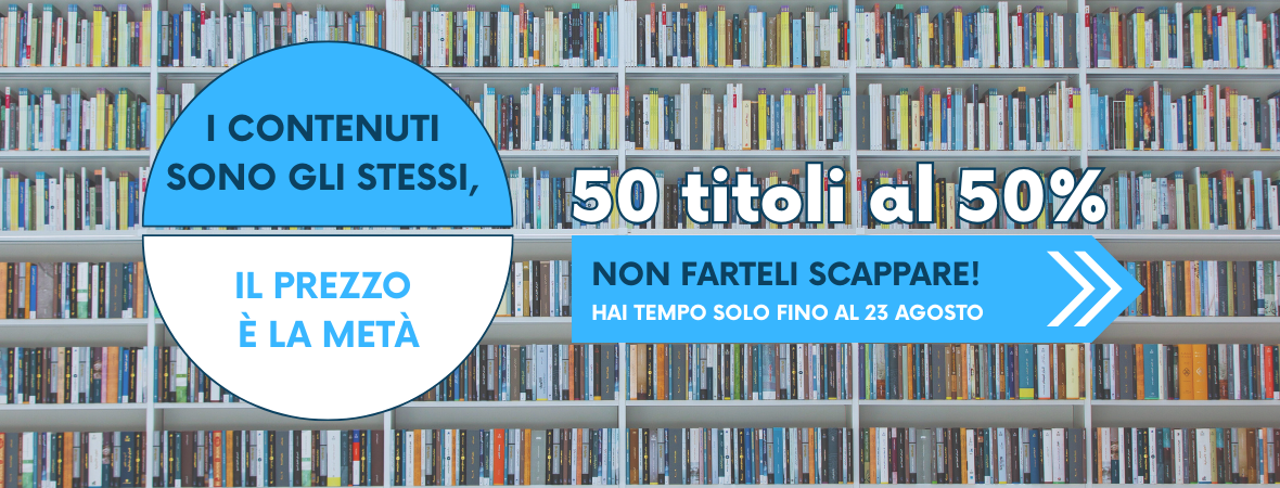 Promozione 50 titoli al 50% di sconto